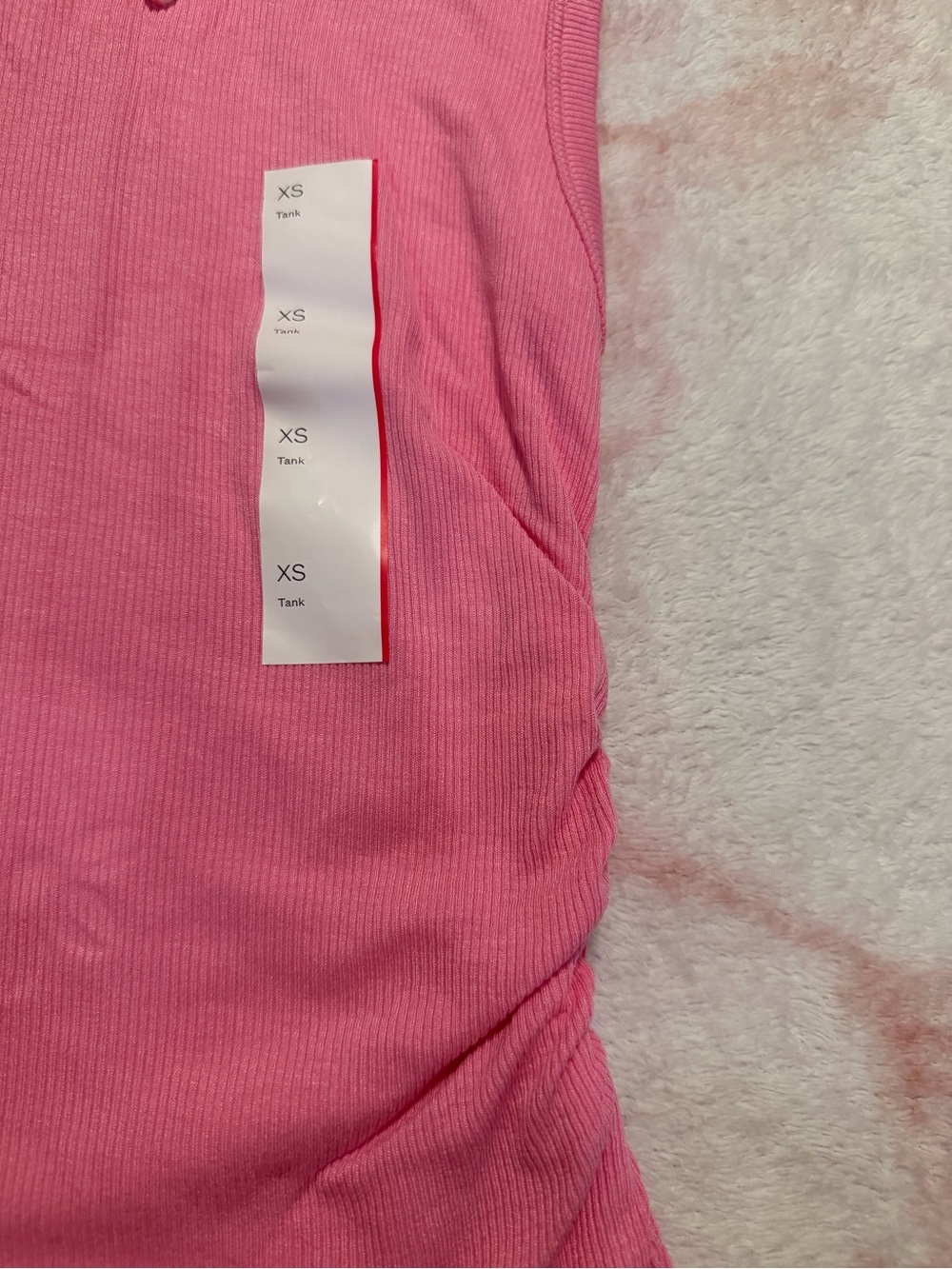 wild fable Pink Ribbed Tank with Shell Flower Accent - Picture 3 of 5